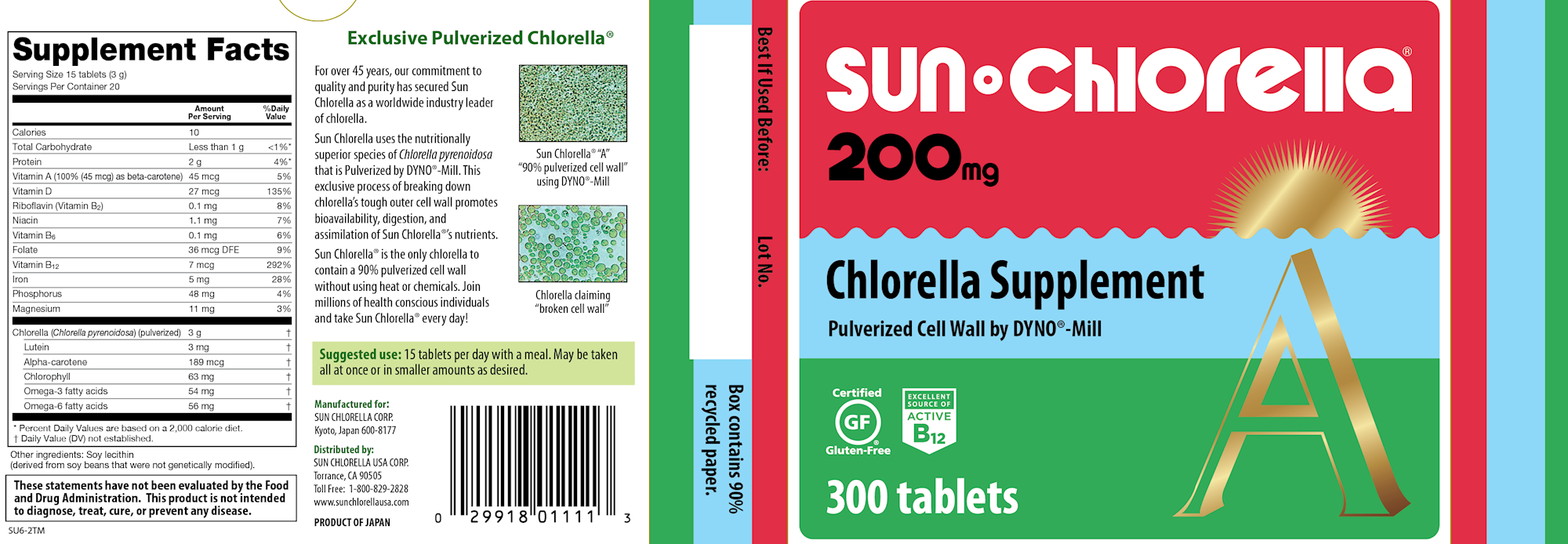 Sun Chlorella 200 mg