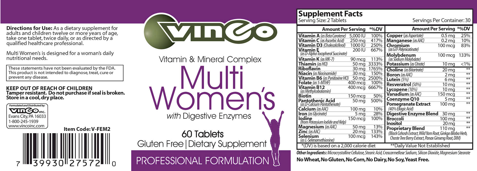 MultiWomen's w/Digestive Enzymes