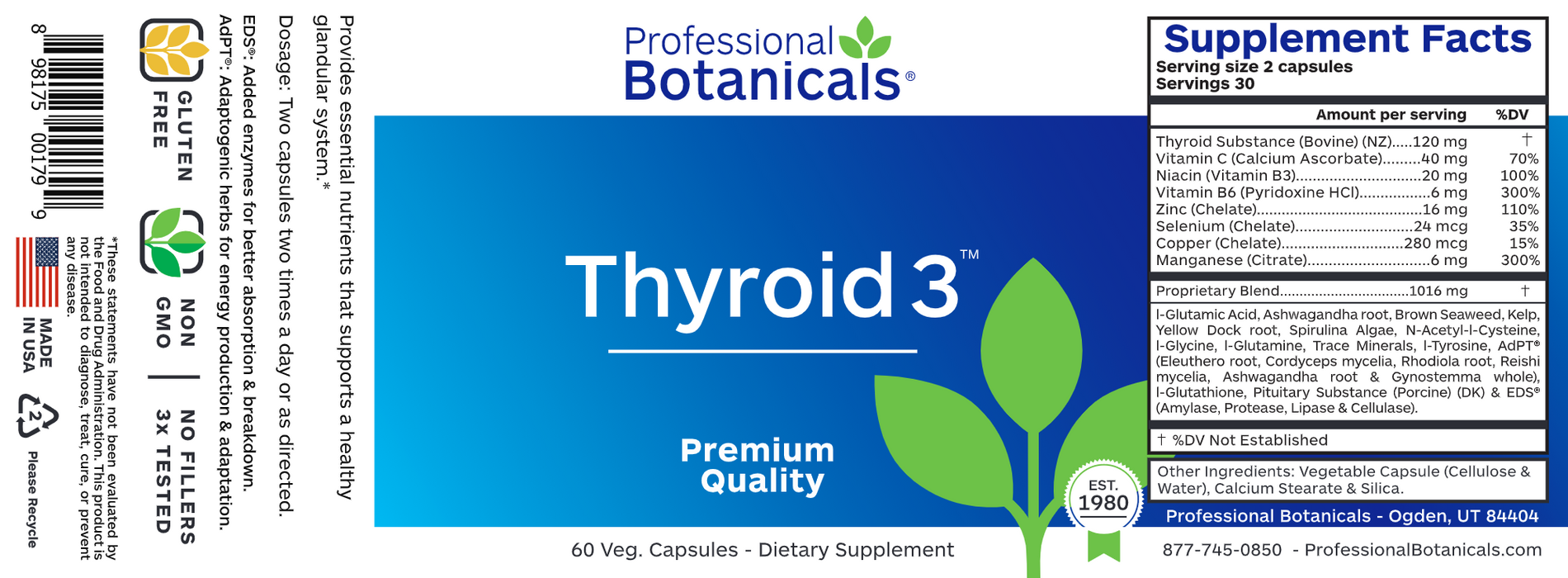 Thyroid 3 60 vegcaps