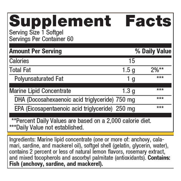 OmegaGenics® Fish Oil Neuro 1000 mg