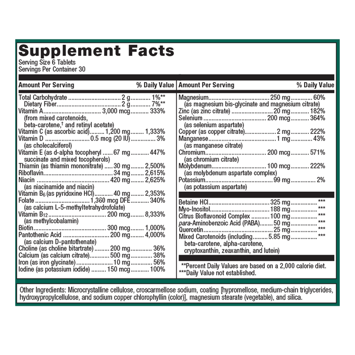 Multigenics® Multivitamin with Iron
