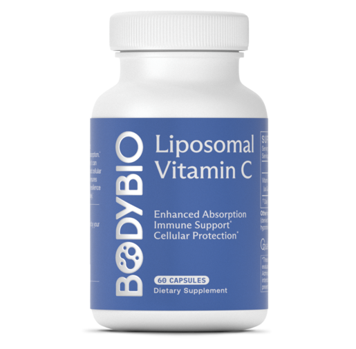 BodyBio Liposomal Vitamin C bottle, 60 capsules