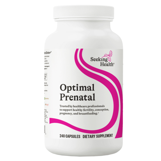 Seeking Health Optimal Prenatal multivitamin bottle, 240 capsules