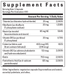 Supplement Facts for Seeking Health B Complex MF, showing B vitamins and amounts per capsule