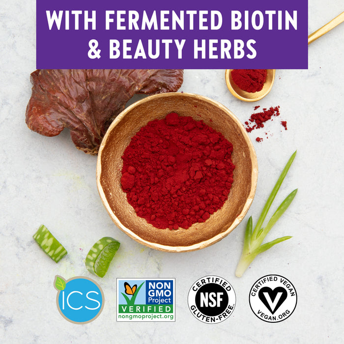 Hair, Skin & Nails: Fermented Biotin & Beauty Herbs