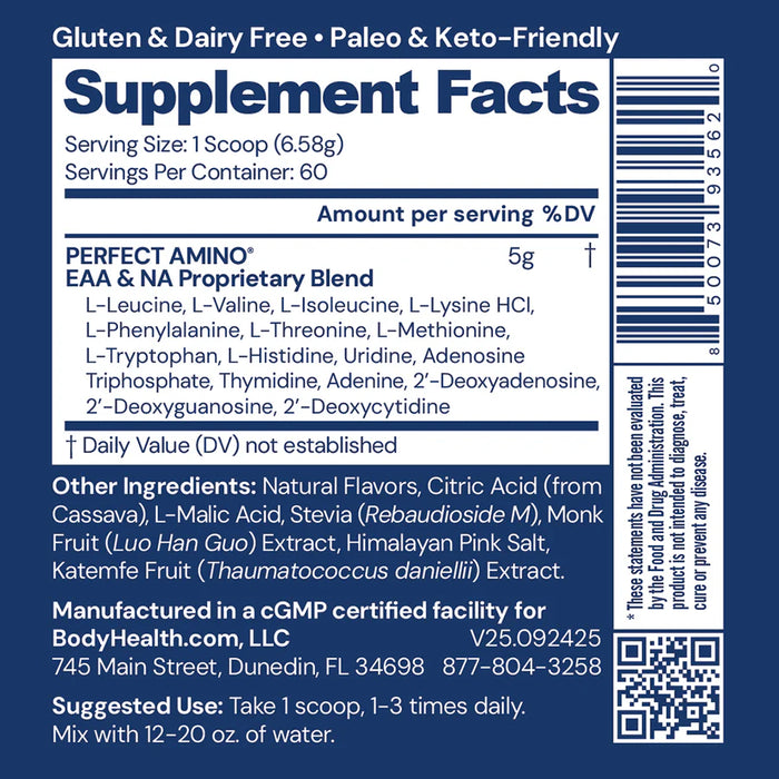 Perfect Amino Powder NSF Certified for Sport