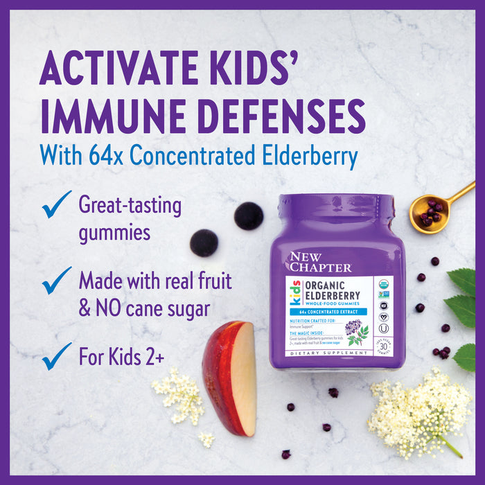 Kids Organic Elderberry Whole-Food Gummies