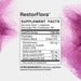 Supplement Facts panel for RestorFlora 60 capsules