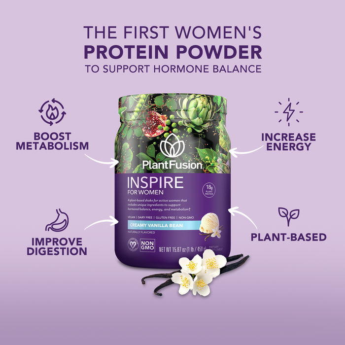 Inspire for Women - Vegan Protein Powder for Women - Creamy Vanilla Bean