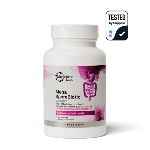 MegaSporeBiotic probiotic, 60-capsule bottle by Microbiome Labs