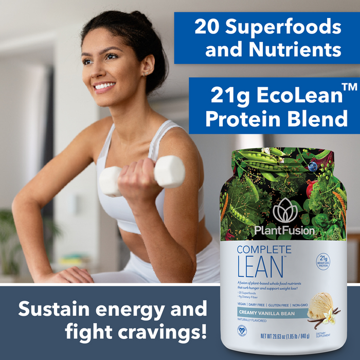 Complete Lean - Vegan Protein Powder for Weight Loss - Creamy Vanilla Bean