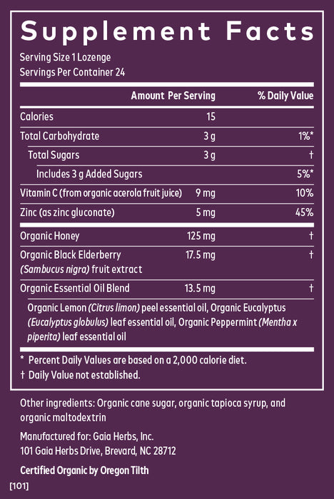 Immune Lozenges - Eucalyptus (Zinc, Vit C)