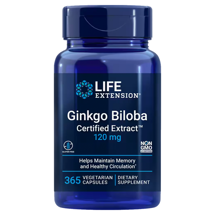 Ginkgo Biloba Certified Extract 365 caps