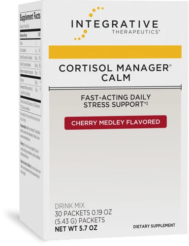 Integrative Therapeutics Cortisol Manager Calm cherry medley drink mix, 30-packet box
