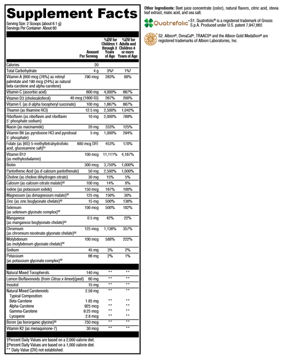 ActivNutrients® without Copper & Iron Multivitamin Powder Fruit Punch