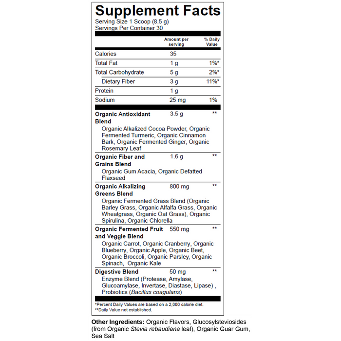 Cacao Greens – Fermented Superfood Powder Blend