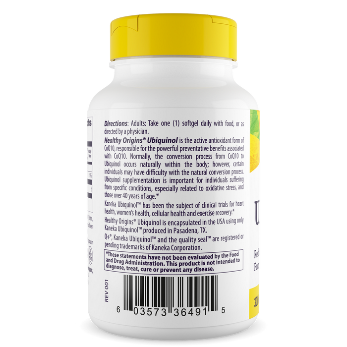Ubiquinol 300mg (Active Form of CoQ10)