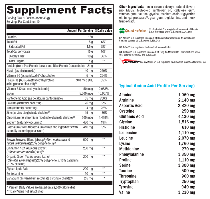 OptiMetaboliX™ Vanilla Delight No Added Sugar, No Stevia