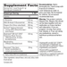 Barrier Complex Supplement Facts with ingredient amounts, directions, warnings and milk allergen statement
