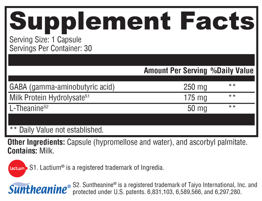 Serentium™ by Xymogen, 30 vegetarian capsules supplement facts