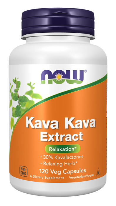NOW Kava Kava Supplement 120 Veg Capsules