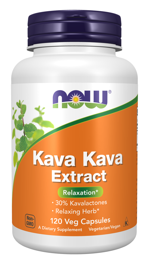 NOW Kava Kava Supplement 120 Veg Capsules