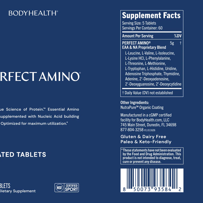 Perfect Amino Coated Tablets NSF Certified for Sport