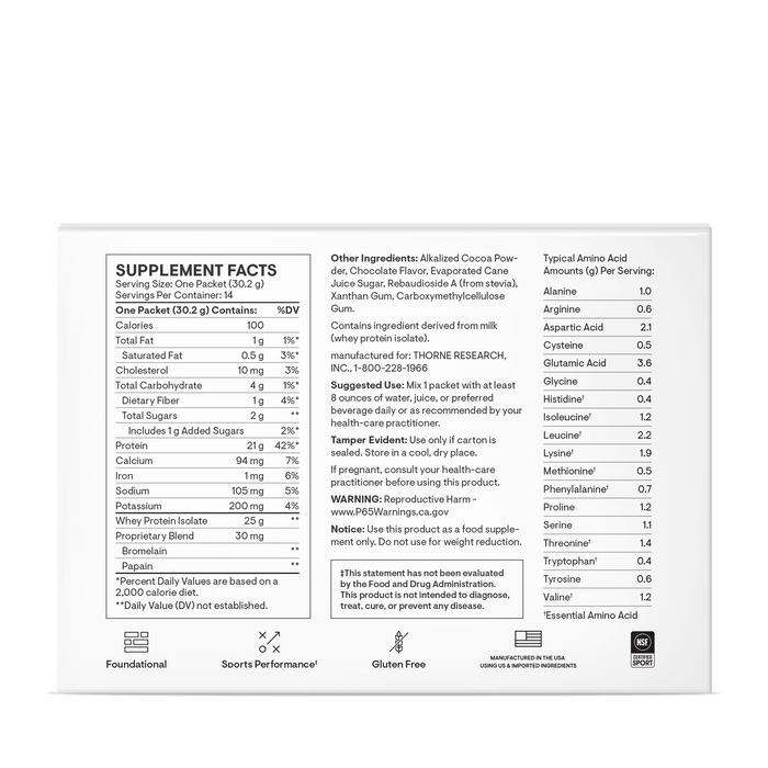 Whey Protein Isolate - Travel Packs - Chocolate