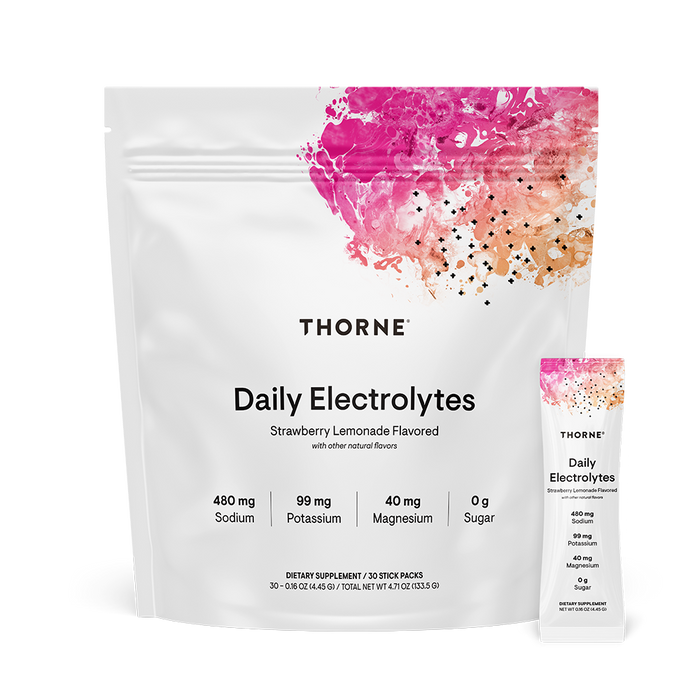 Thorne Daily Electrolyte Powder Strawberry Lemonade