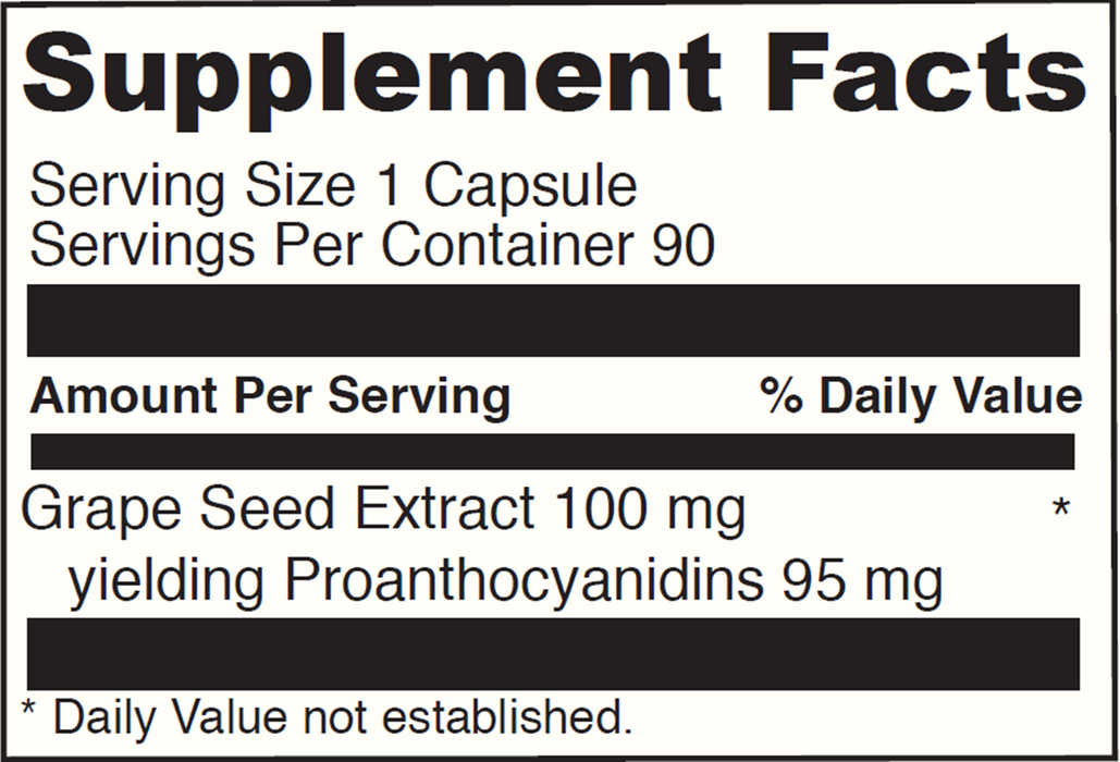 Grape Seed-100 100 mg 90 Capsules