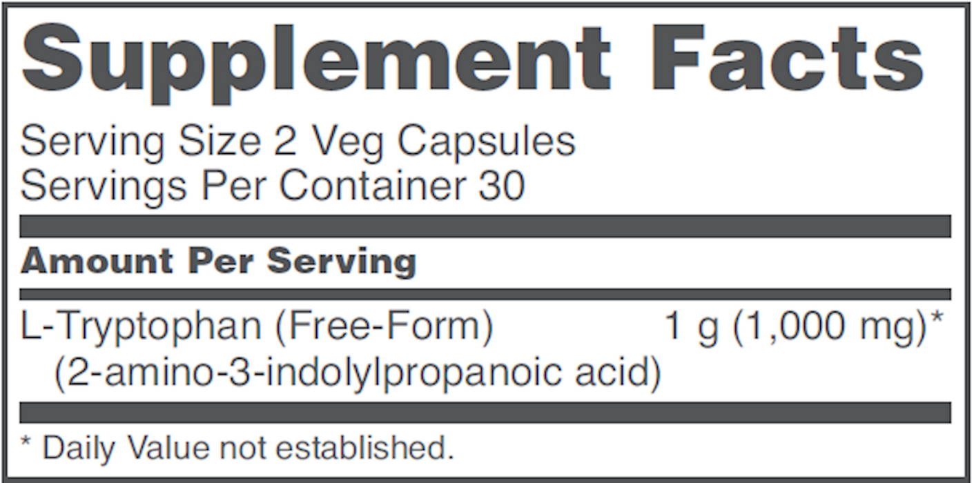 L-Tryptophan 500 mg 60 vegcaps