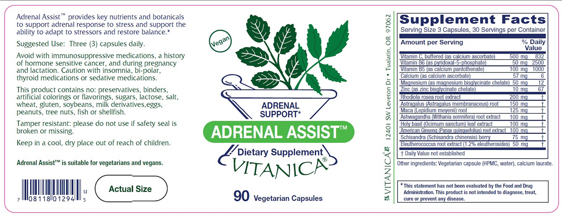 Adrenal Assist 90 vegcaps