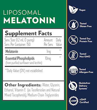 Liposomal Melatonin 1 mg 1 fl oz
