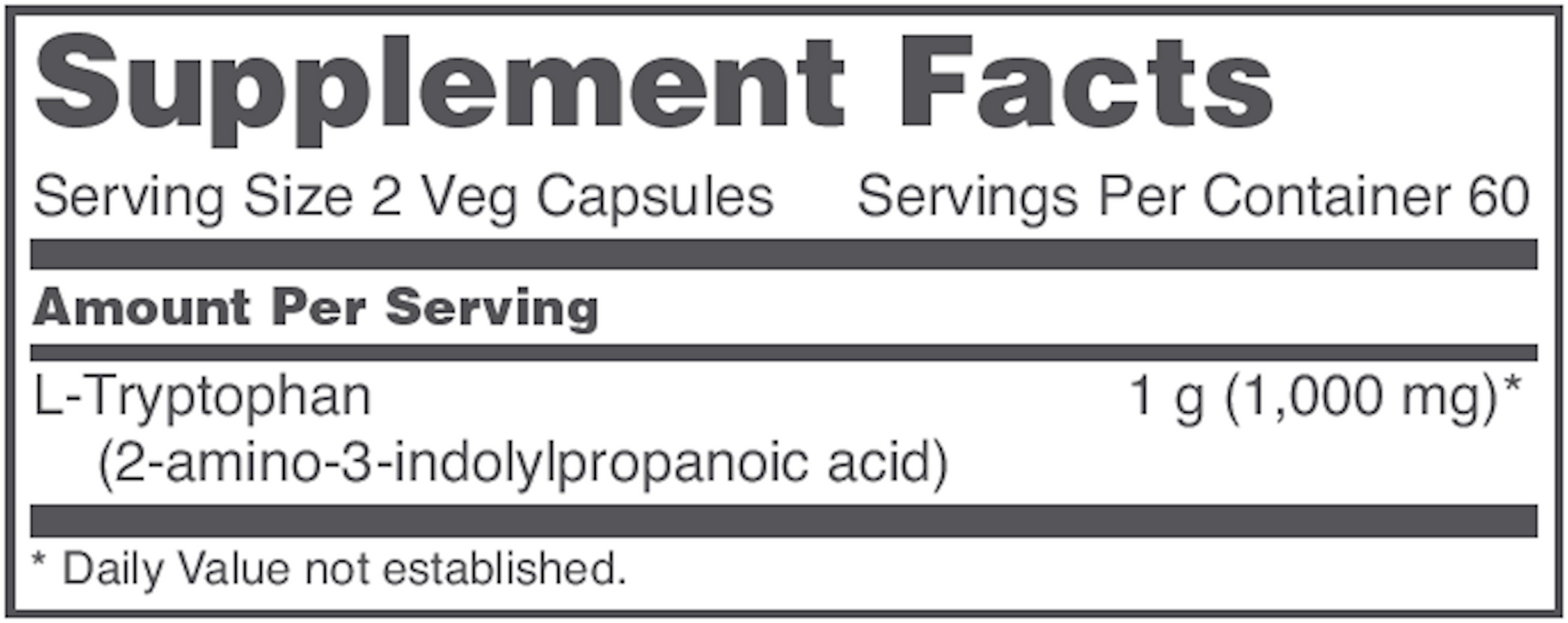 L-Tryptophan 500 mg 120 vcaps