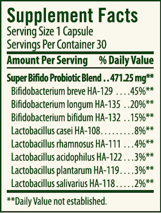Super Bifido Plus Probiotic 30 Capsules