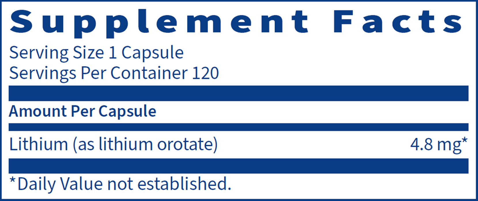 Lithium Orotate 4.8 mg