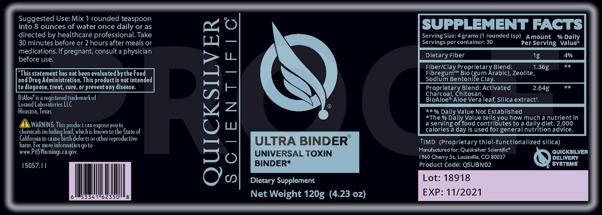 Ultra Binder, Toxin Binder