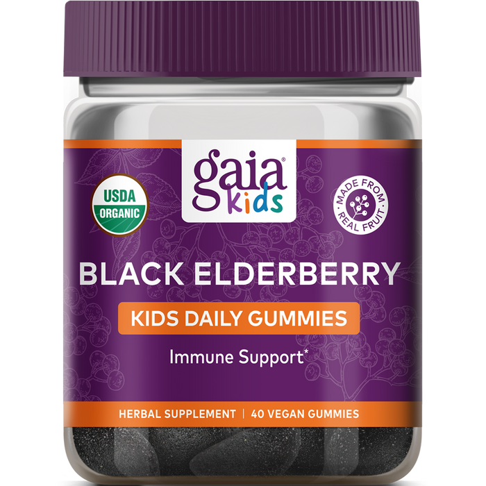 GaiaKids Everyday Elderberry 40 Vegan Gummies