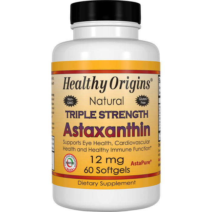 Astaxanthin (Complex), Triple Strength, 12mg 60 Soft Gels