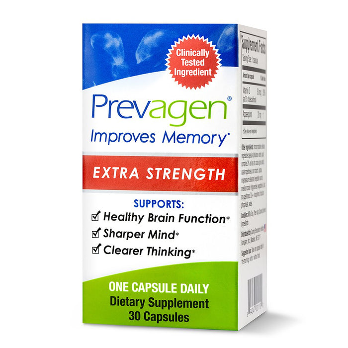 Prevagen Extra Strength 30 Capsules - Apoaequorin & Vitamin D, Promotes Healthy Aging, Memory Support