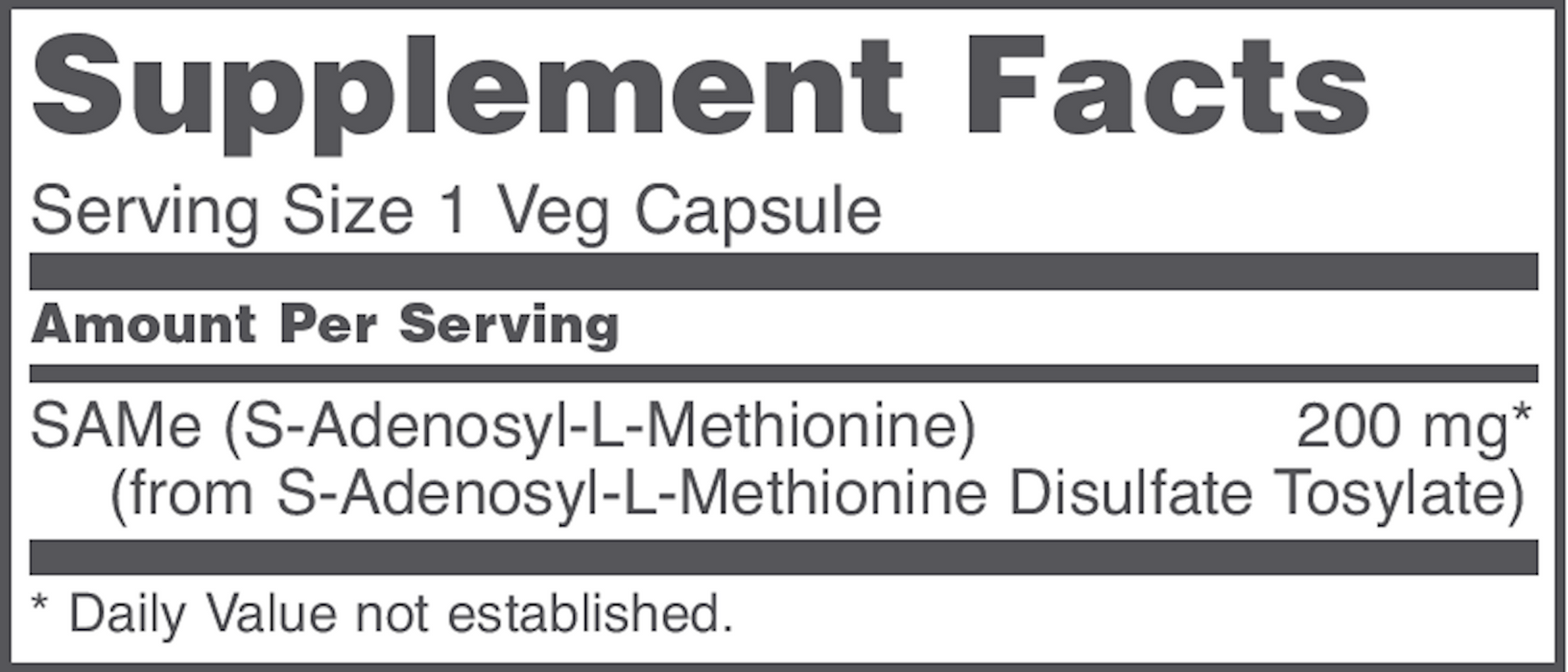 SAMe 200 mg 60 Vegetarian Capsules