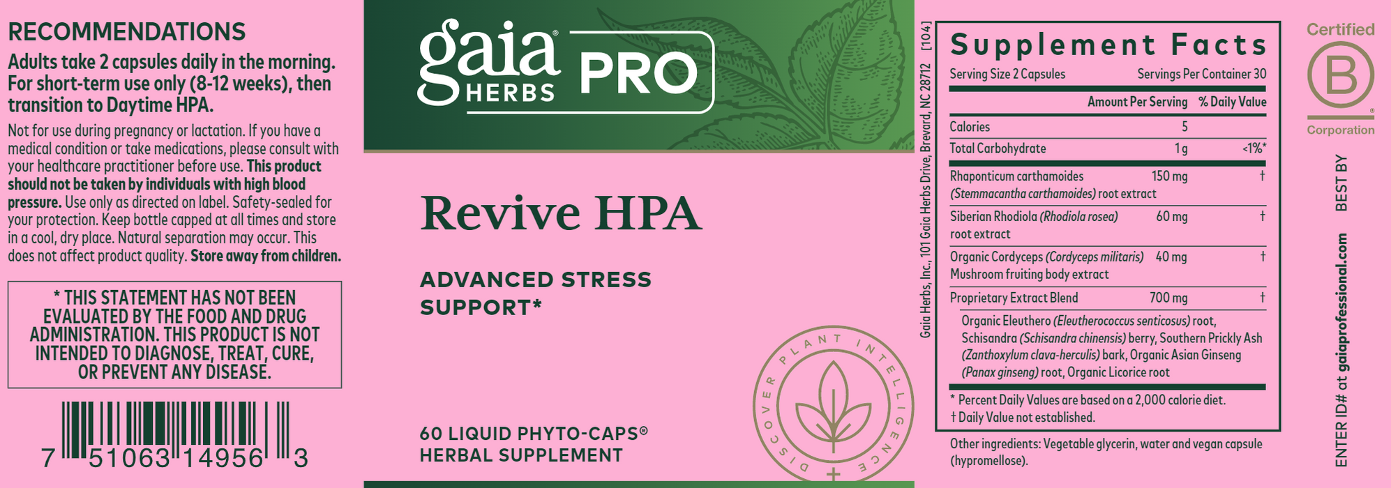 Revive HPA Phyto-Caps