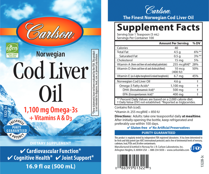 Cod Liver Oil Regular Flavor 500 ml