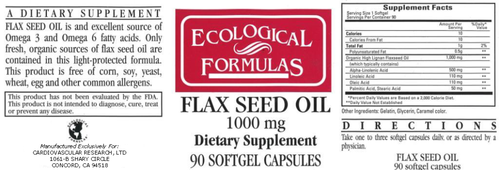 Flax Seed Oil 90 gels