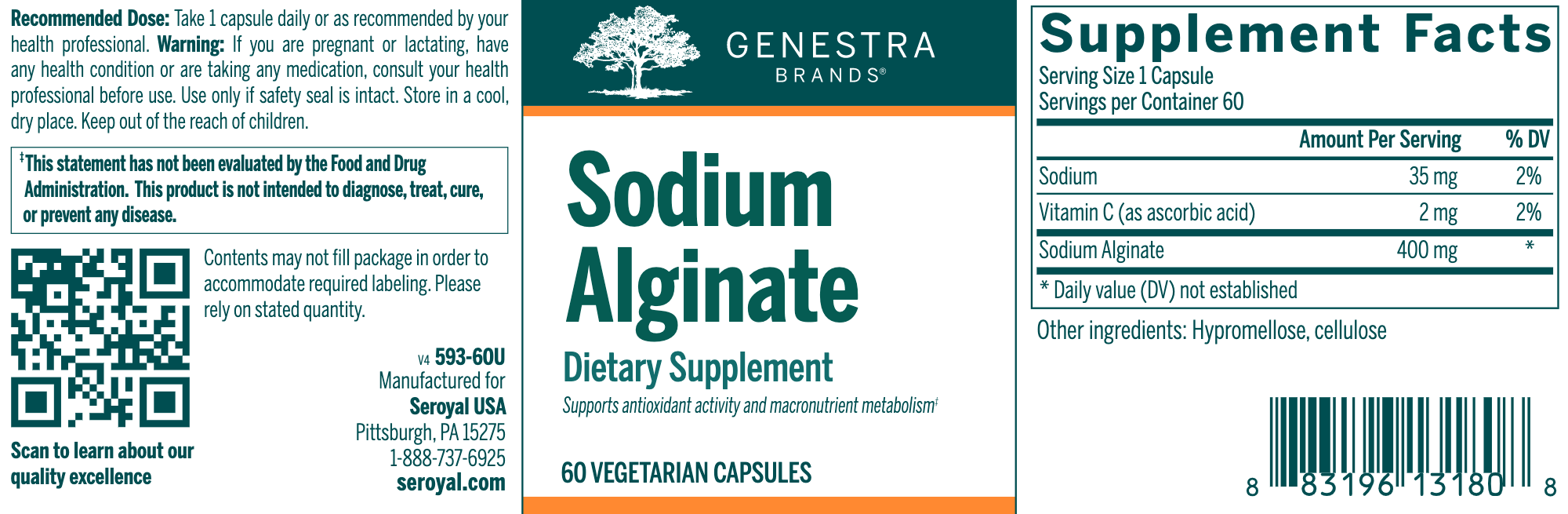 Sodium Alginate 400 mg