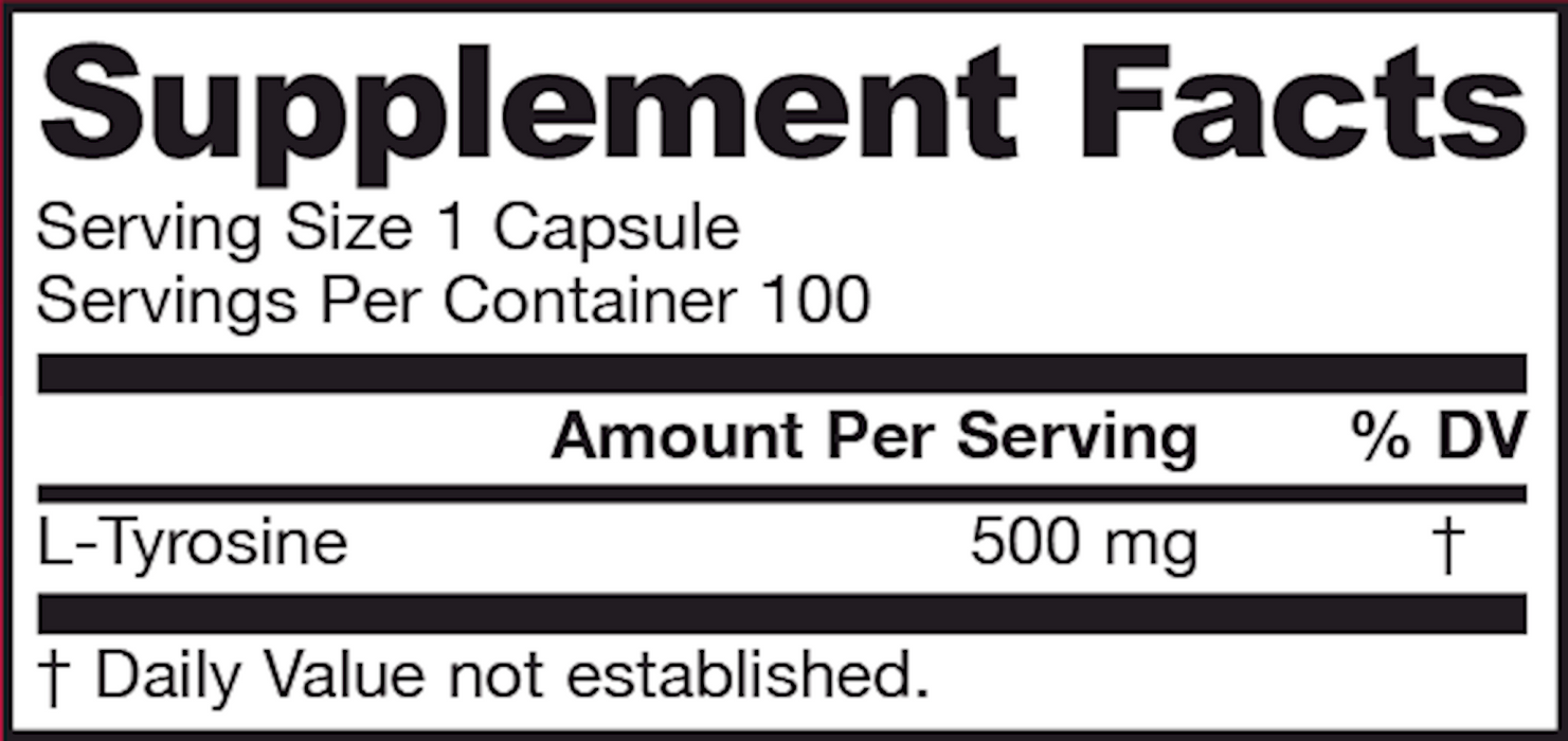 L-Tyrosine 500 mg 100 caps