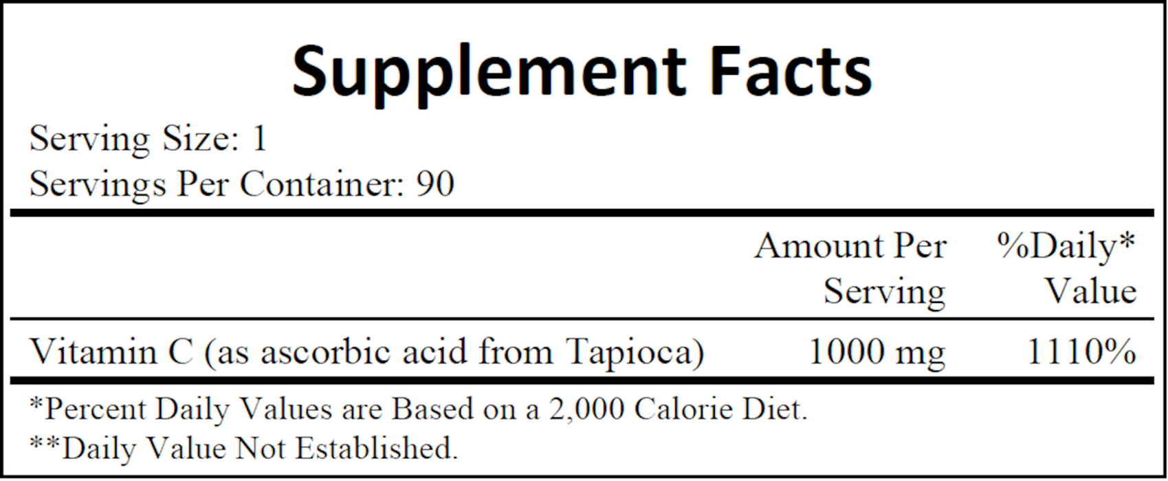 Vitamin C-1000 from Tapioca