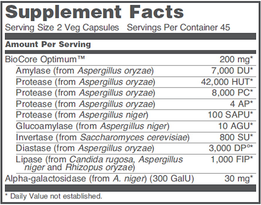 BioCore Enhanced Enzymes — Well Being Holistic Pharmacy